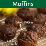 Schoko-Birne Muffins ohne Zucker für Babys und Kinder, auf Kuchengitter