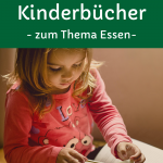 Ein kleines Mädchen, dass ein Buch liest, für die beste Liste mit Kinderbüchern zum Thema Essen