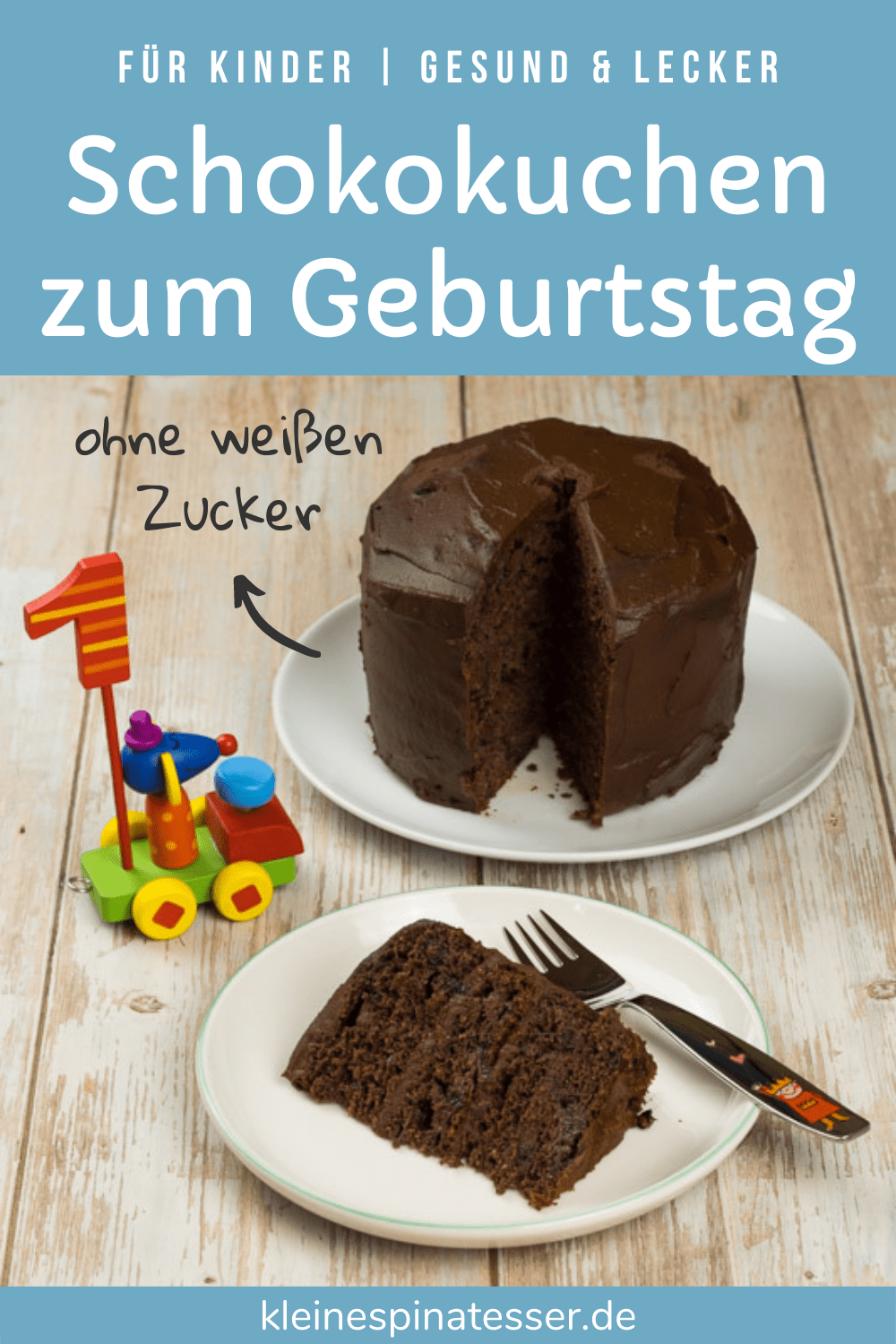 Geburtstagskuchen für Kinder - gesunder Schokokuchen ⋆