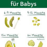 Übersicht, wie Avocado für Babys altersgerecht zubereitet wird