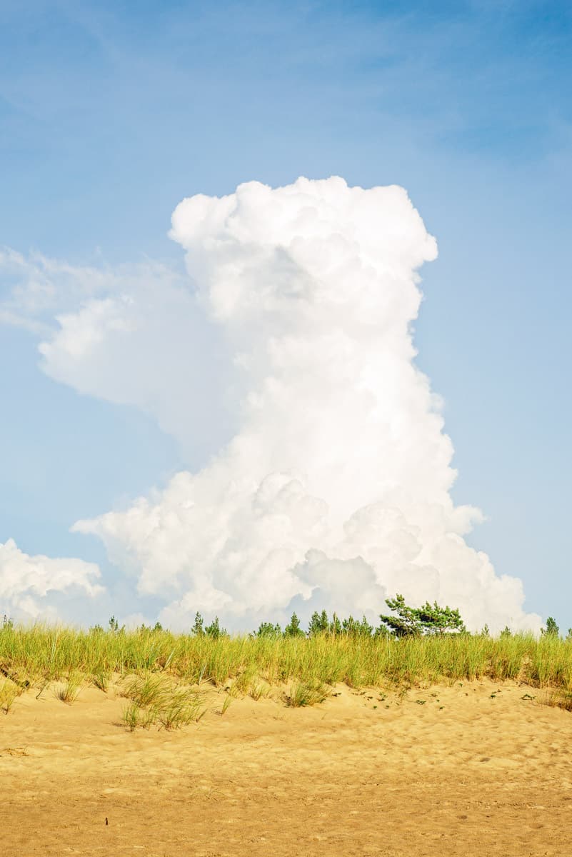 Eine Wolke die aussieht wie ein Hund oder ein Bär